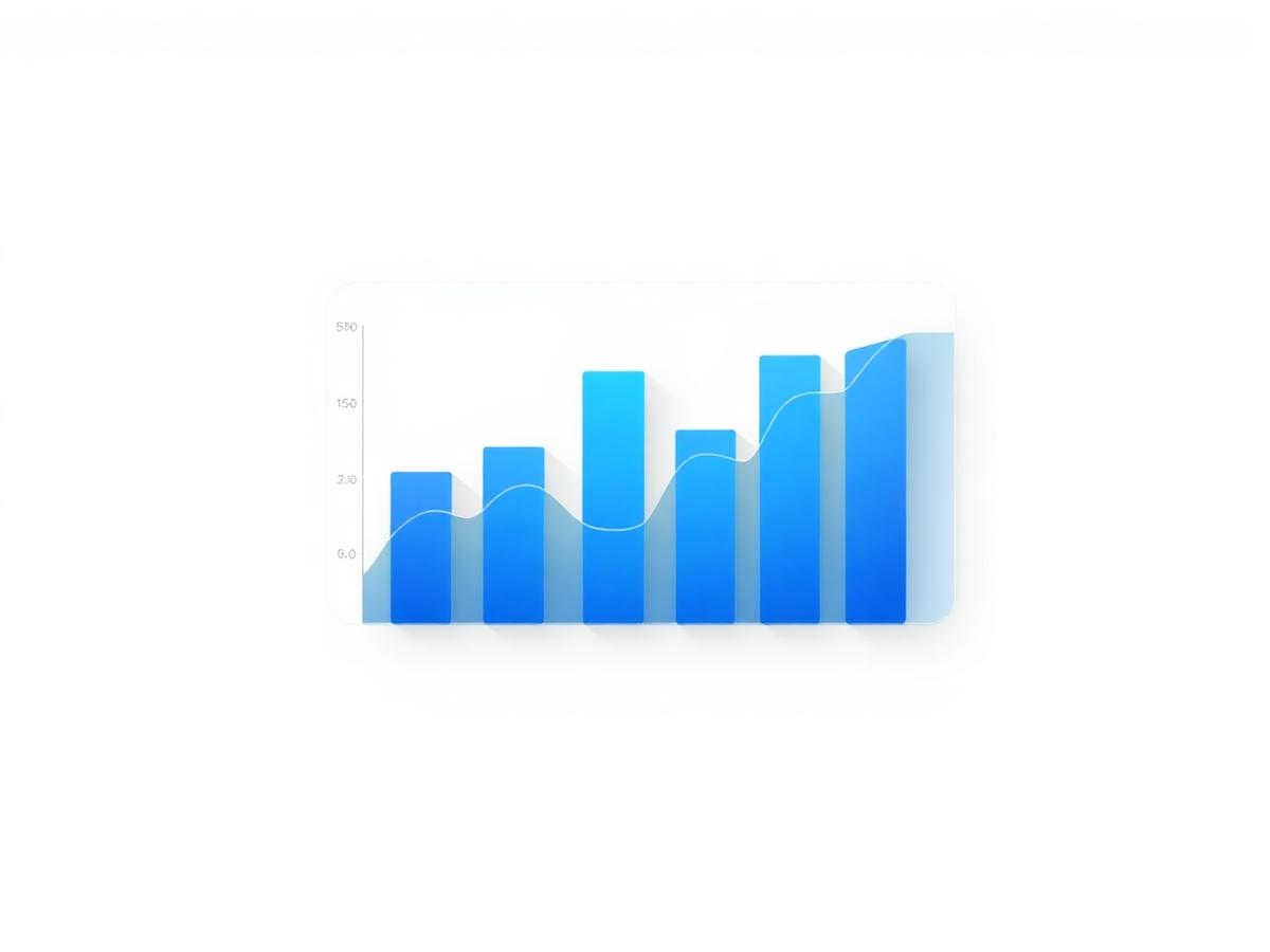 Gráfico de barras azul mostrando crescimento de conversões após otimização de campanhas